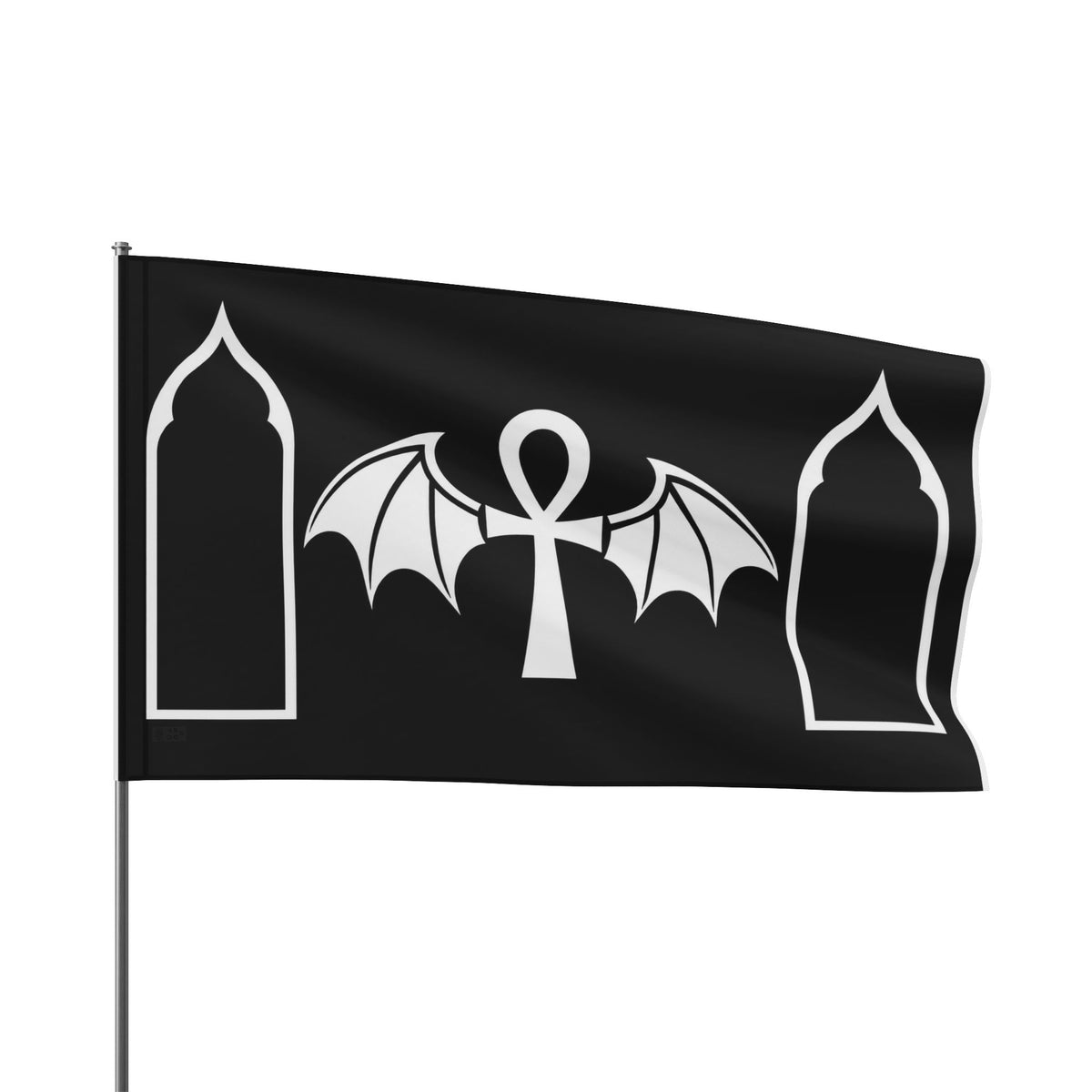 The Standard of Nocturne | Gothic Ankh and Bat Flag