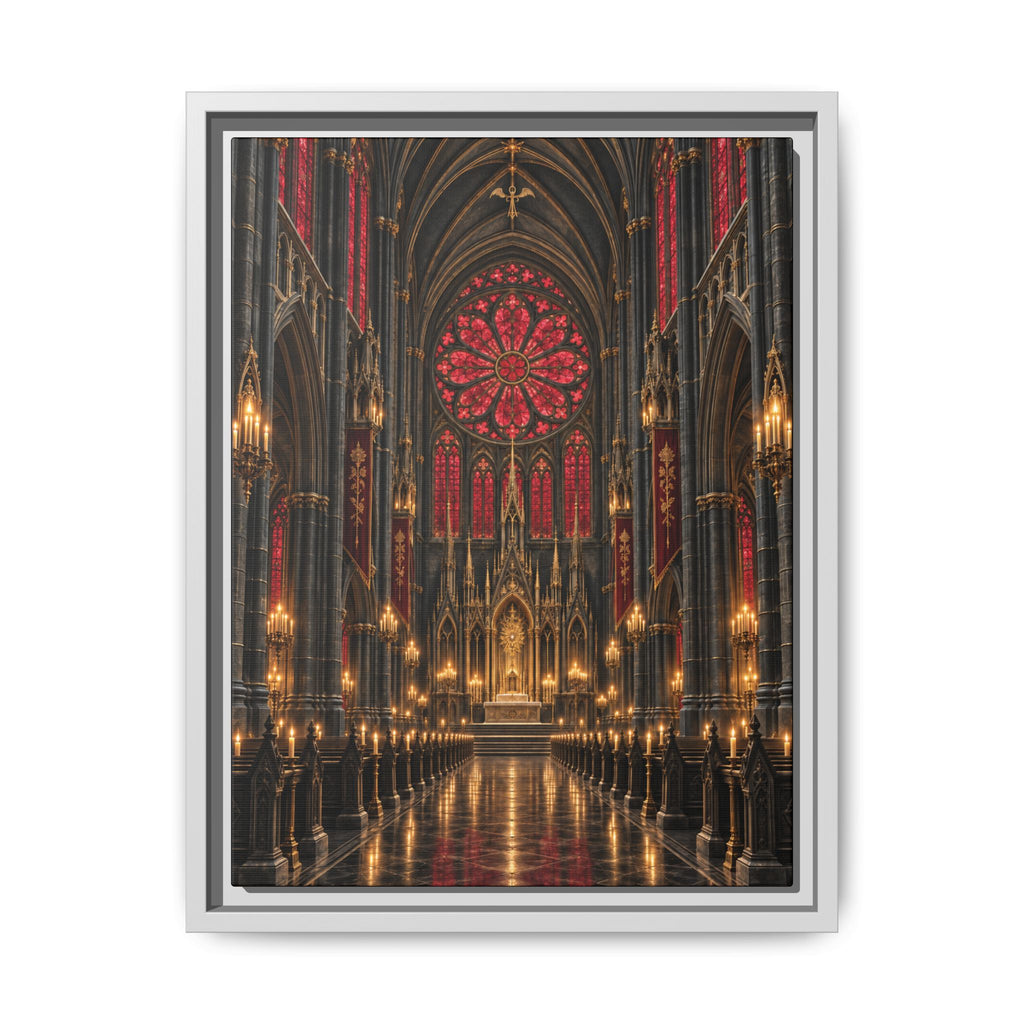 The Midnight Cathedral | Gothic Framed Canvas