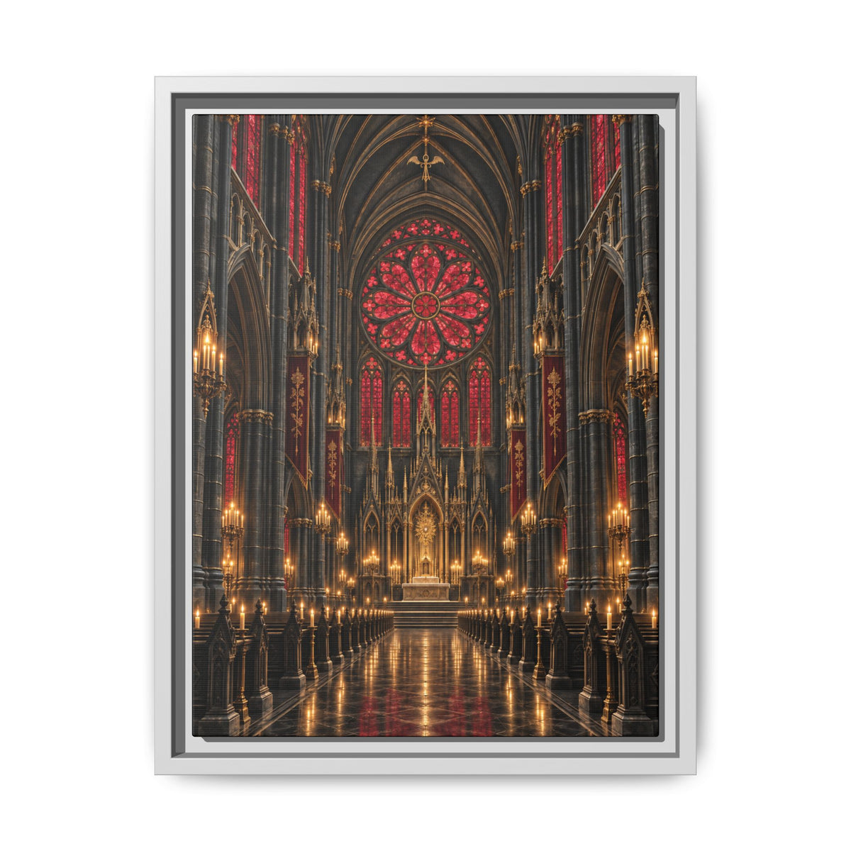 The Midnight Cathedral | Gothic Framed Canvas