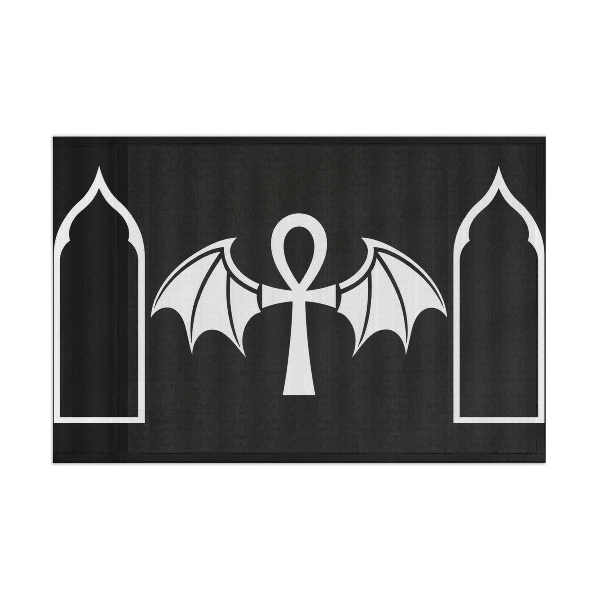 The Standard of Nocturne | Gothic Ankh and Bat Flag