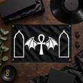 The Standard of Nocturne | Gothic Ankh and Bat Flag