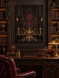 The Midnight Cathedral | Gothic Framed Canvas