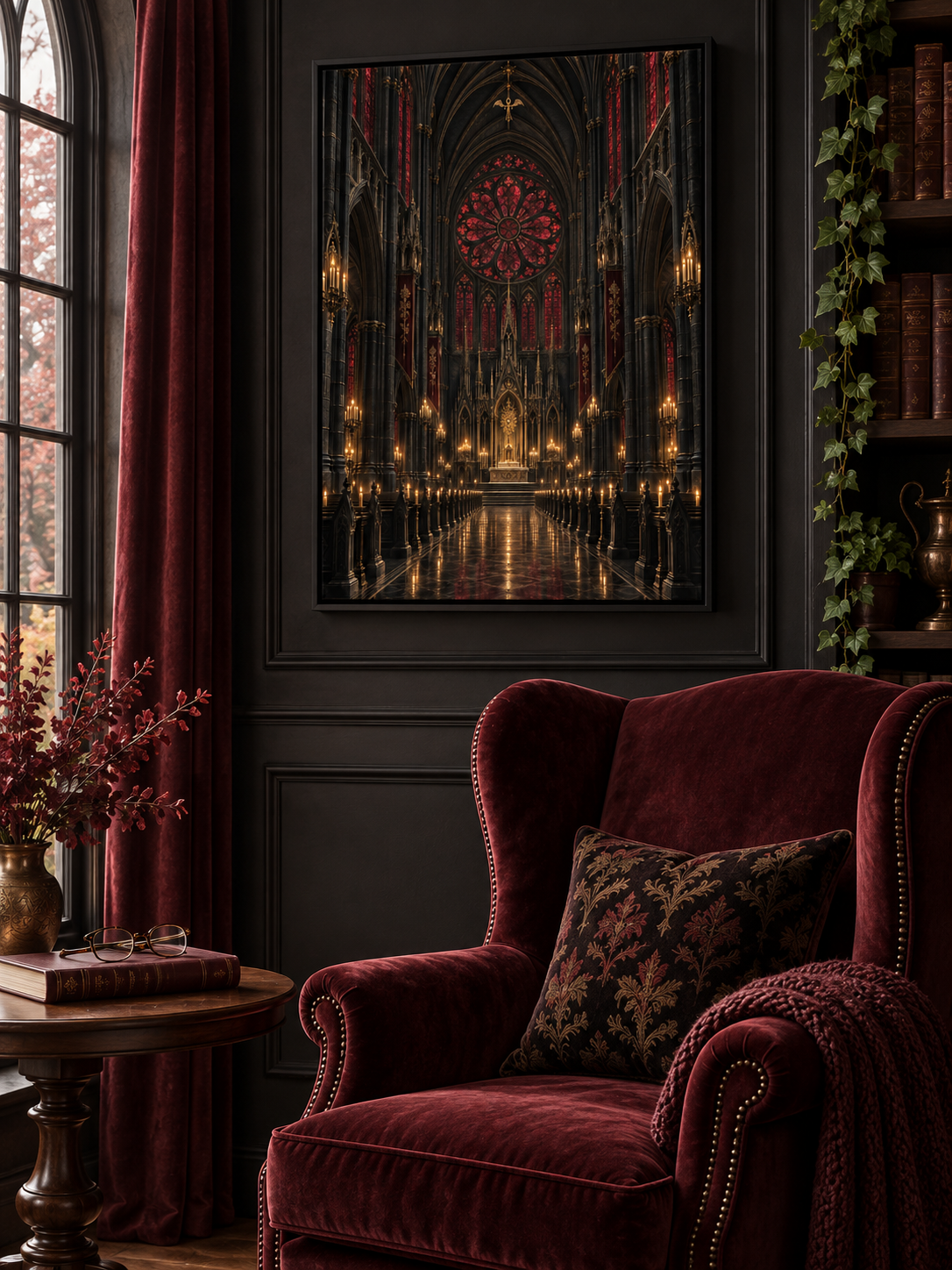 The Midnight Cathedral | Gothic Framed Canvas
