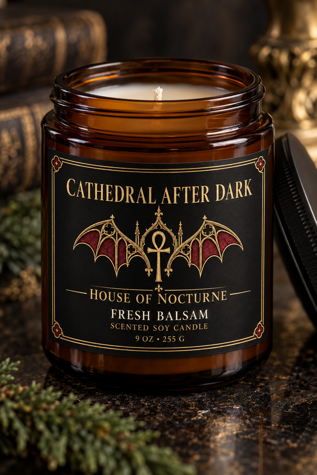 Cathedral After Dark | Fresh Balsam Soy Candle, 9 oz