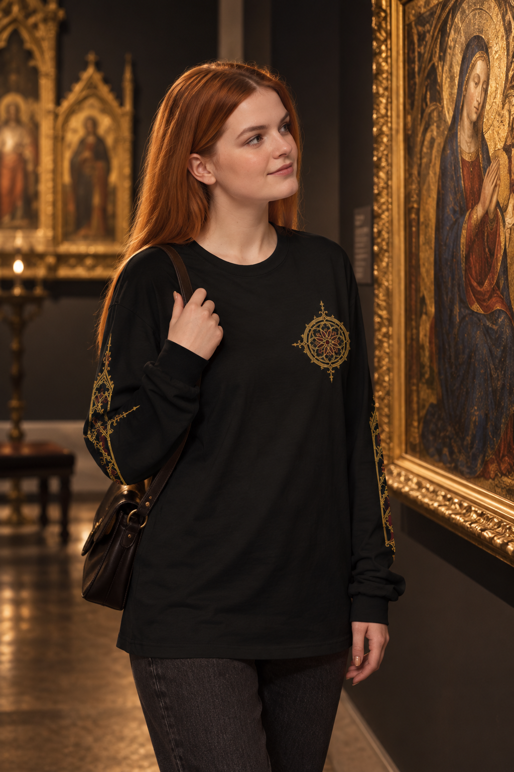 Ornate Compass Long Sleeve T-Shirt