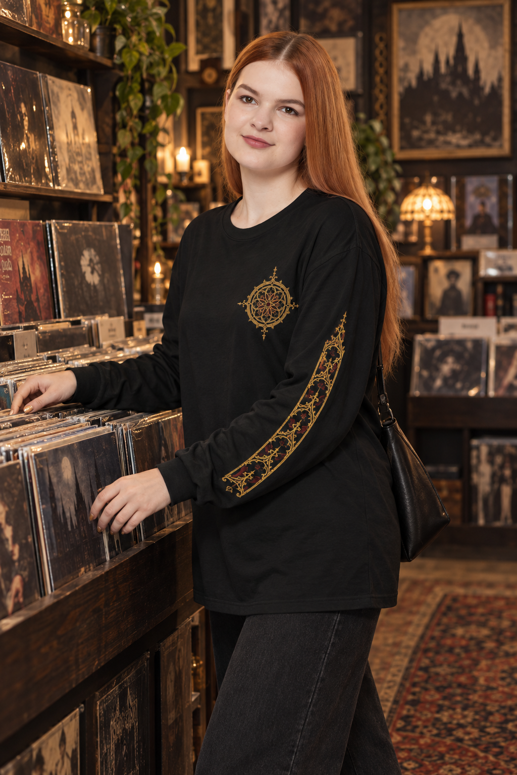 Ornate Compass Long Sleeve T-Shirt