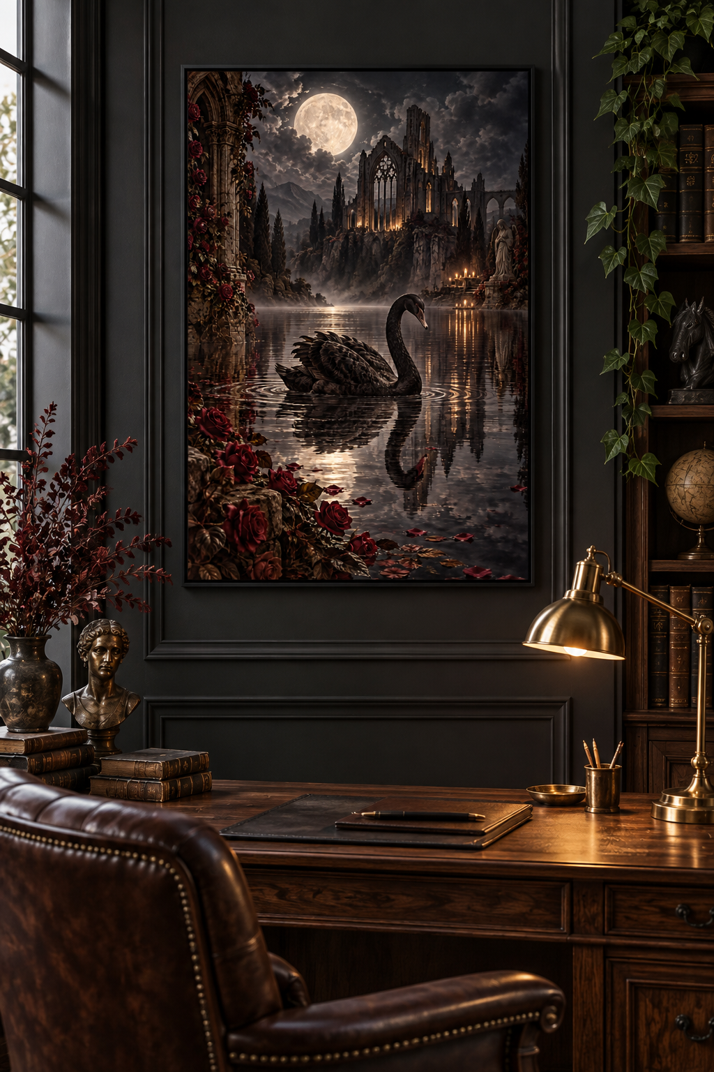 Gothic Dark Art Rolled Poster – Victorian & Ornate Wall Décor Print for Moody Home Interiors