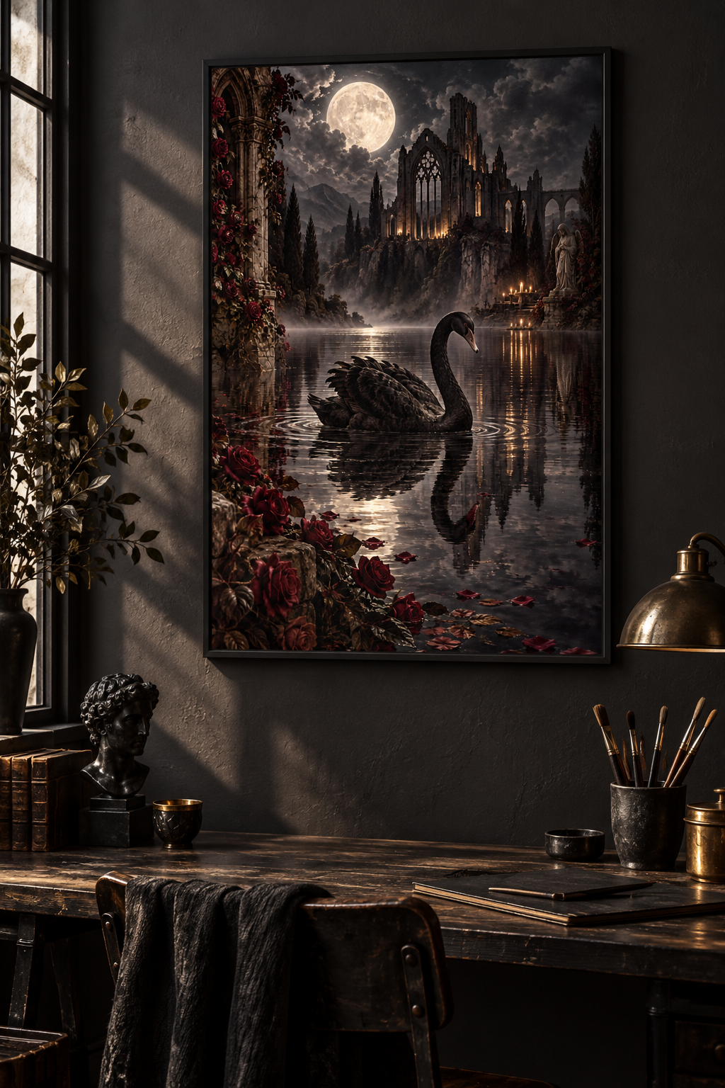 Gothic Dark Art Rolled Poster – Victorian & Ornate Wall Décor Print for Moody Home Interiors