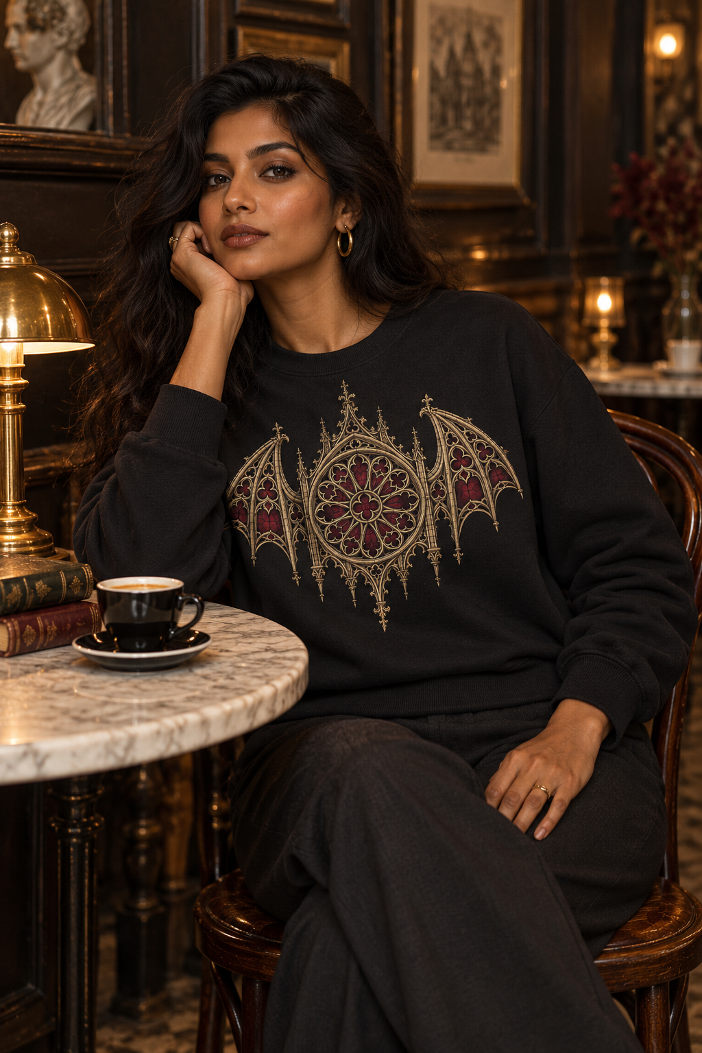 The Nocturne Shroud | Gothic Crewneck Sweatshirt – Dark Victorian House Apparel