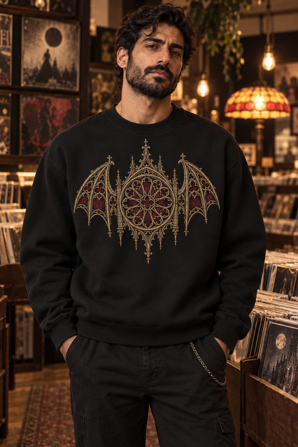 The Nocturne Shroud | Gothic Crewneck Sweatshirt – Dark Victorian House Apparel