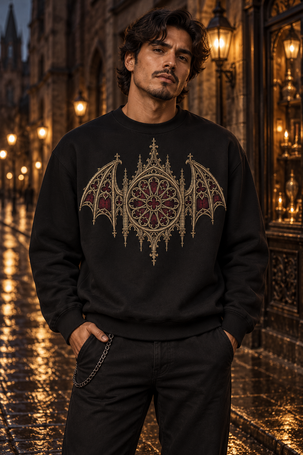 The Nocturne Shroud | Gothic Crewneck Sweatshirt – Dark Victorian House Apparel