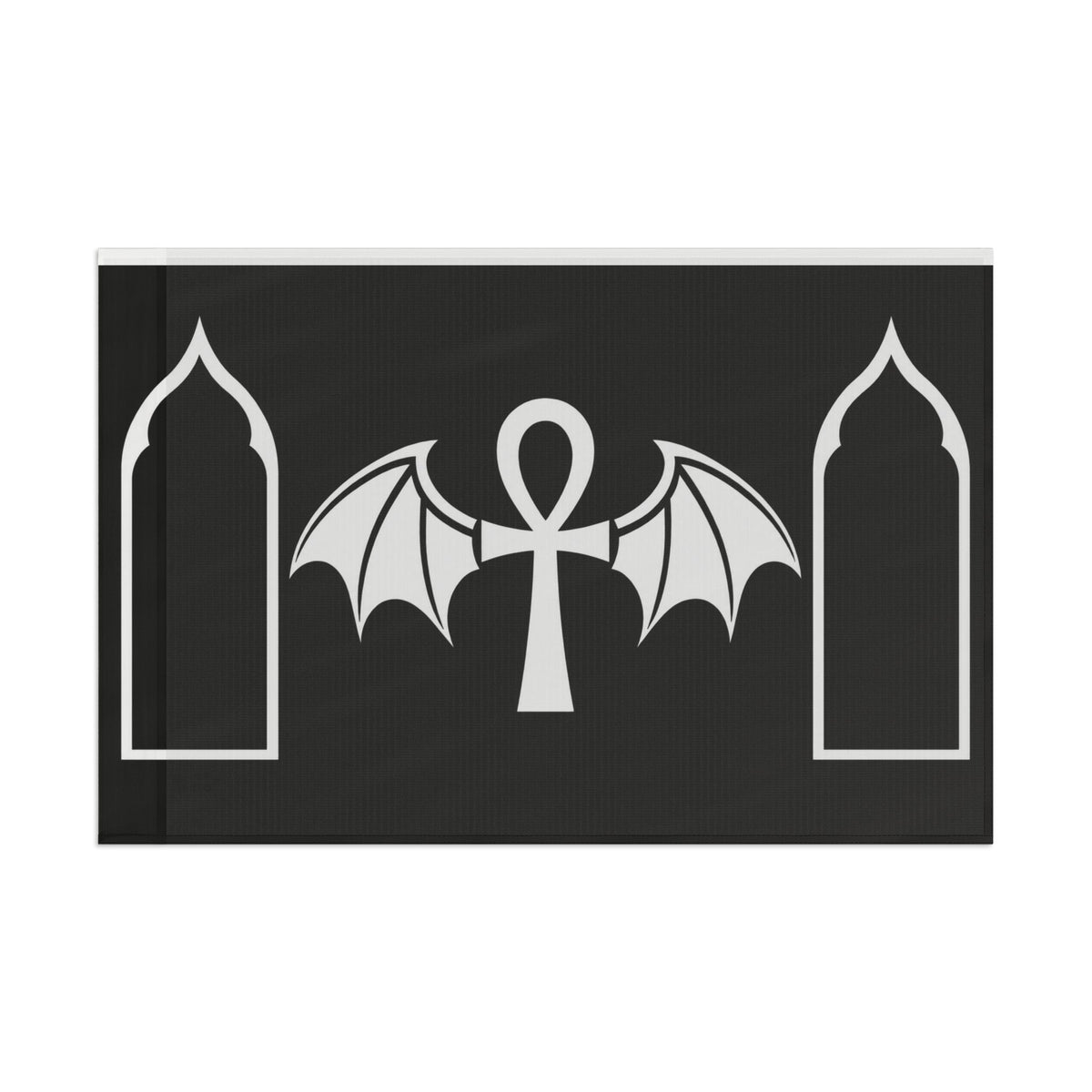 The Standard of Nocturne | Gothic Ankh and Bat Flag